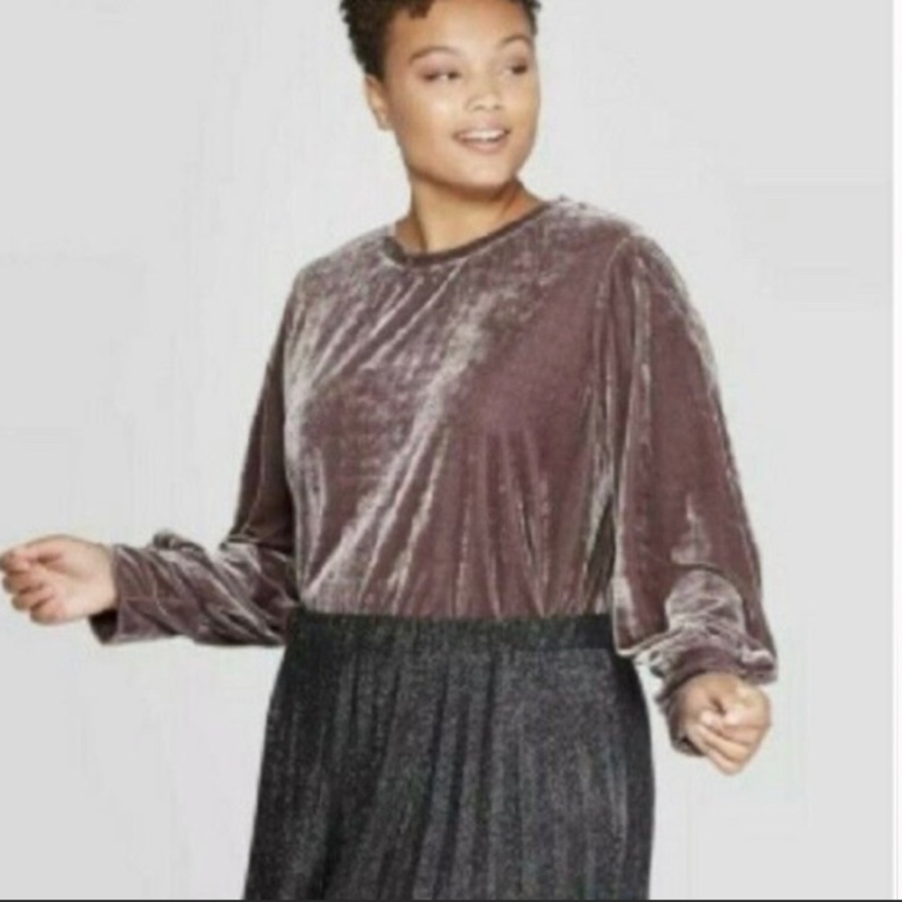 Ava & Viv Velvet Blouse